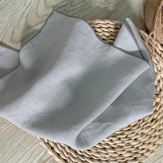 4PCS Pure Linen 100% Napkins Cloths Reusable 40x40cm Soft Comfortable Fabric Kitchen Accessories for Wedding Birthday Parties