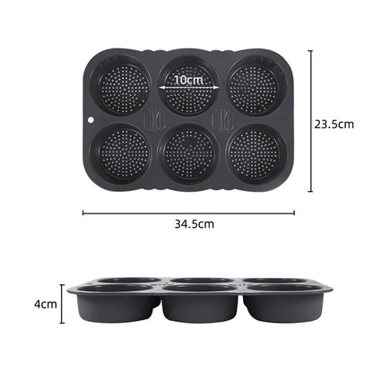 Hamburger Baking Mold Silicone mould Food Grade Bread Bun Baked Plate Non-Stick cake Pan Home Kitchen Bakeware BPA Free