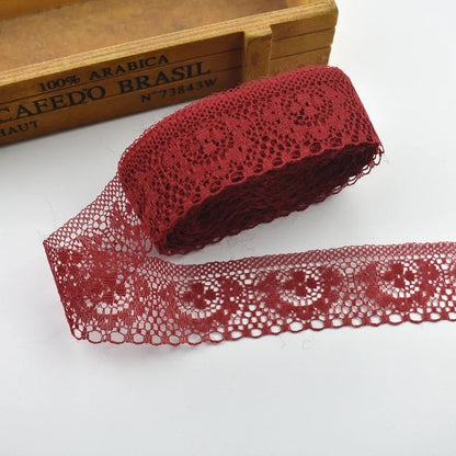 10 Yards/Lot High Quality Beautiful Lace Ribbon Tape 40MM Lace Trim DIY Embroidered For Sewing Decoration african lace fabric