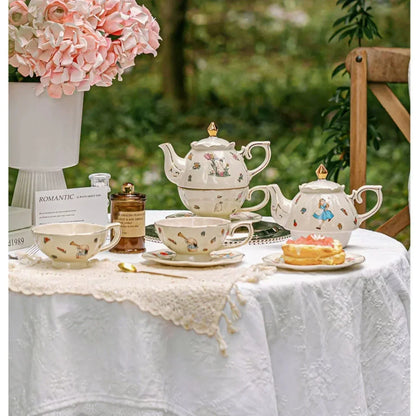 Tasse de boîte à cadeau de luxe et pot fille et lapin en céramique tasse à café tasse de tasse