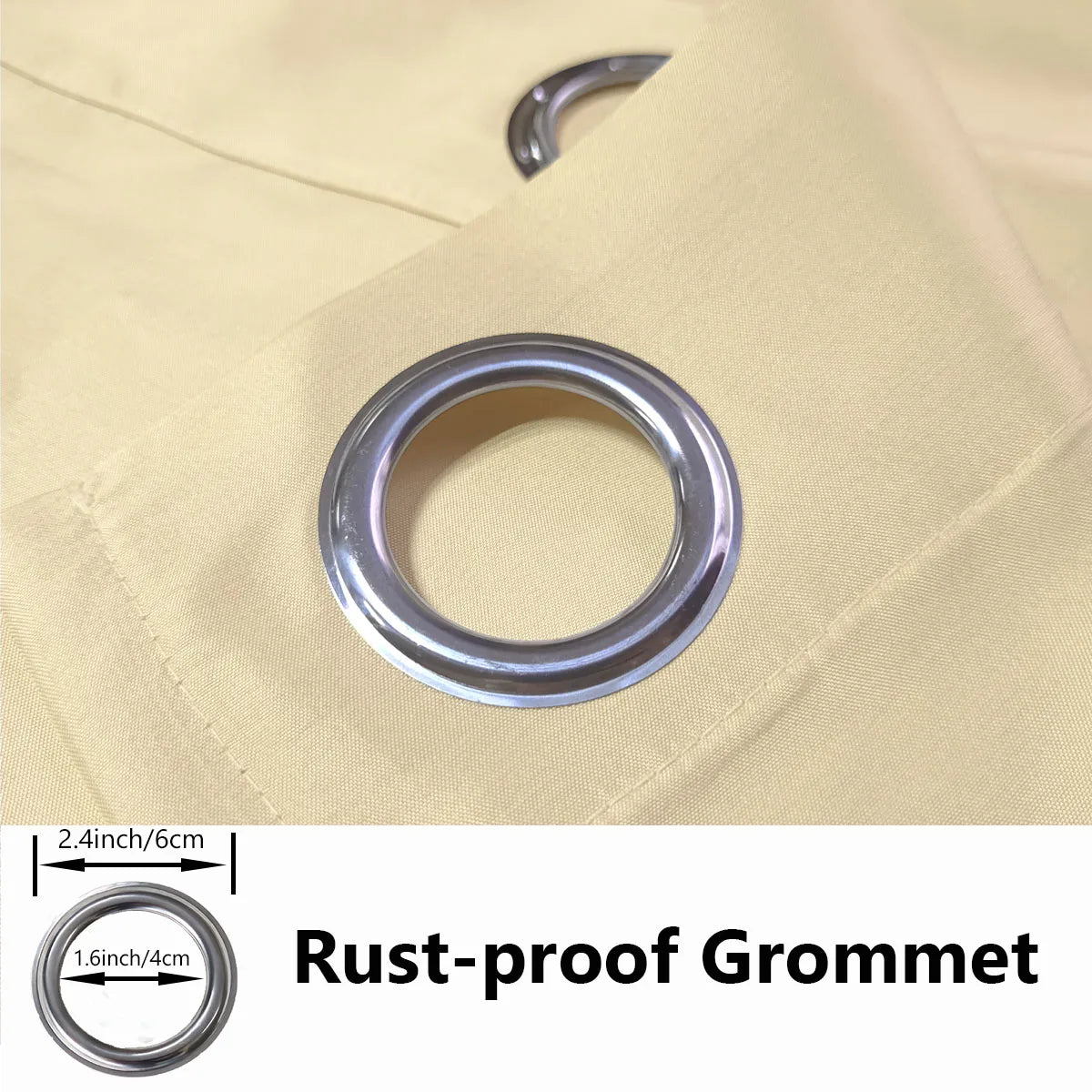 1PC, Privacy Polyster Curtain, Waterproof Outdoor Grommet Top Curtain For Patio, Gazebo, Front Porch And Pergola