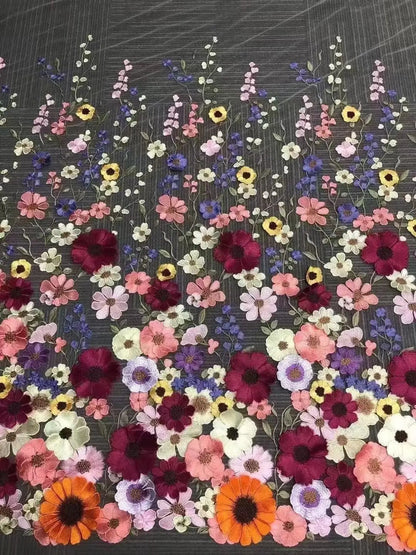 16 Colors multicolor handmade 3D flower lace fabric colorful evening dress lace fabric fashion dress lace 130cm width fabric