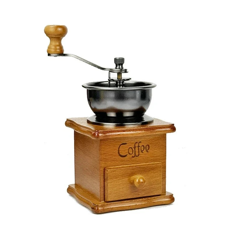 Wooden Manual Coffee Bean Grinder Utensils Mini Retro Style Hand Crank Coffee Bean Grinder Profession Barista Coffee Accessories