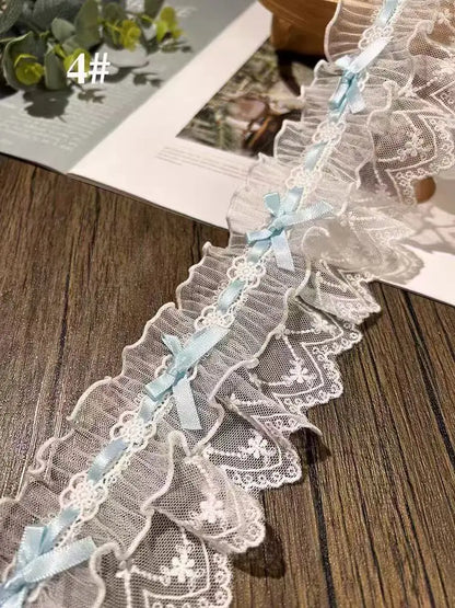 Bow Pleated Lace Handmade Diy Decoration Baby Clothes Skirt Hem Clothing Lace Accessories Curtains Home Decoration Accessories