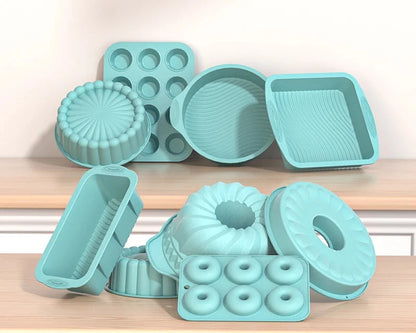 3D Silicone Cake Mold Decorating Tool DIY Pastry Baking Tools for Cake Pan Kitchen Fluted Tube Pan Bakeware Airfryer Accessories