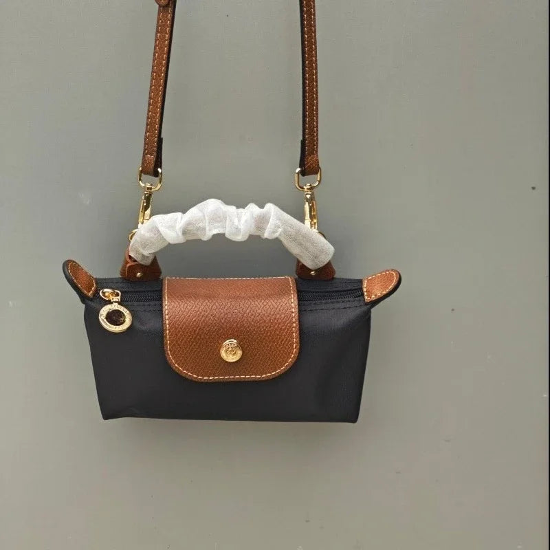 25 Mini Nylon Dumpling Bun Non Perforated Single Shoulder Women's Handbag Multi functional Spring and Autumn Single Shoulder Bun