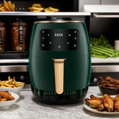 6L Air Fryer Daudzfunkcionāli inteliģents skārienekrāna cepeškrāsns lielas ietilpības elektro mehāniskais dziļais cepe