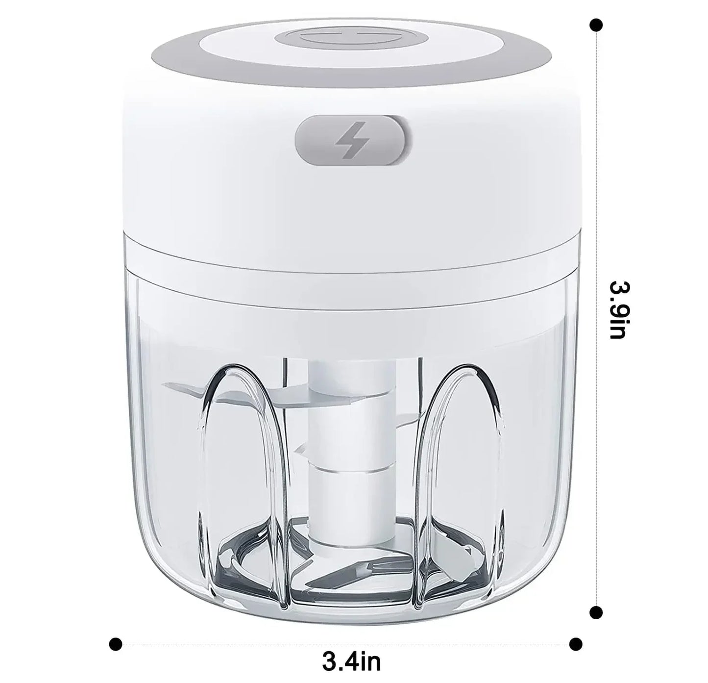 300ML elektryczny rozdrabniacz do czosnku USB ładowanie żywności warzywa kruszarka do mięsa ze stali nierdzewnej Mini Chili Tłuczek do czosnku gadżety kuchenne