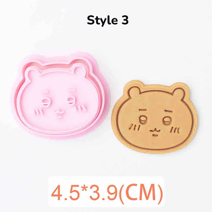 Cartoon Doll Cookie Cutters Pressable Biscuit Mold DIY Kitchen Baking Pastry Bakeware