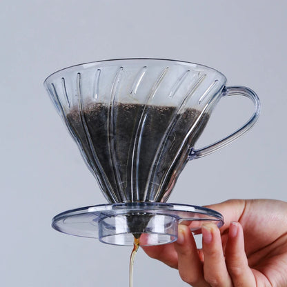 Hot Selling V shaped 60 Degrees Coffee Maker Set Pour-over Coffee Filter Cup Spiral Hand Filter Cup