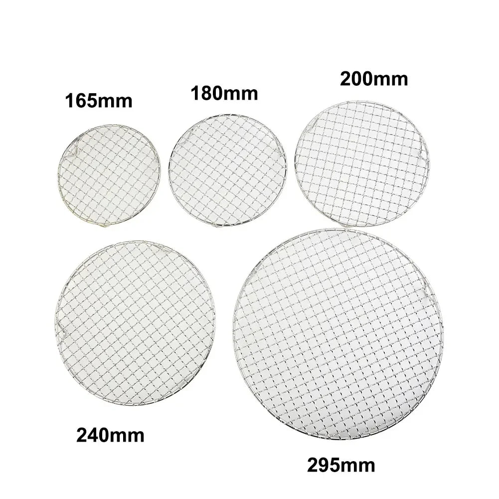 Nerezová ocel kulatý BBQ Net Grill Mesh Pečené sítě Bacon Grill Tool Iron Nets Nelepiční BBQ Mat Grid Outdoor Gril Accessori