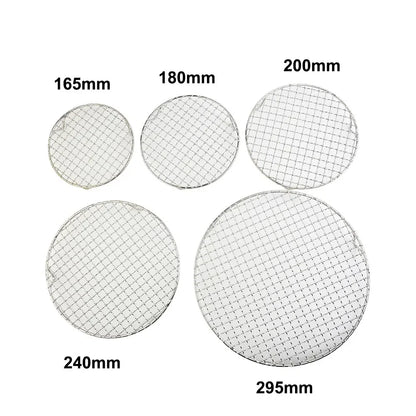 Nerezová ocel kulatý BBQ Net Grill Mesh Pečené sítě Bacon Grill Tool Iron Nets Nelepiční BBQ Mat Grid Outdoor Gril Accessori