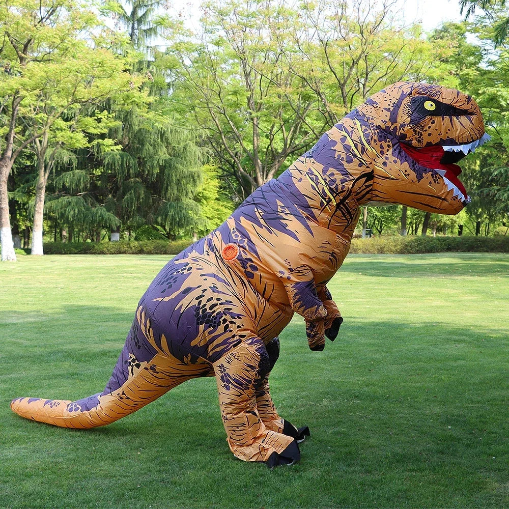 Adult amuzant pentru corp complet cosplay cosplay t-rex dinozaur costum gonflabil pentru femei bărbați de petrecere de halloween dino costume de performanță