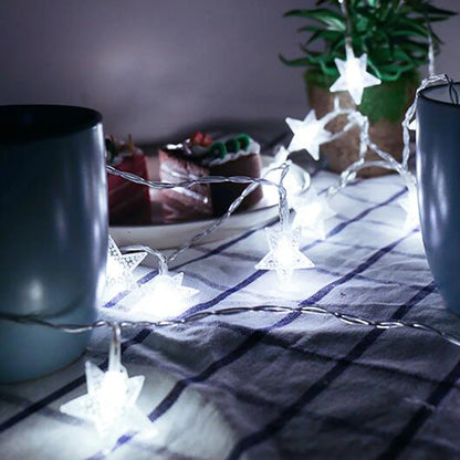 LED -snaarlichten Outdoor Star Chain Lights Garland Lights Bulb Fairy Lights Party Home Wedding Garden Kerstdecor