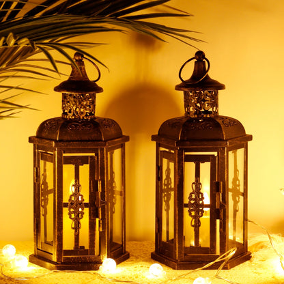 Vintage Nordic Candle Holder Lanterns κεριά αισθητική κρέμονται φανάρι σίδερο φανάρι μαύρο σπίτι διακόσμηση διακόσμηση γαμήλια αίθουσα