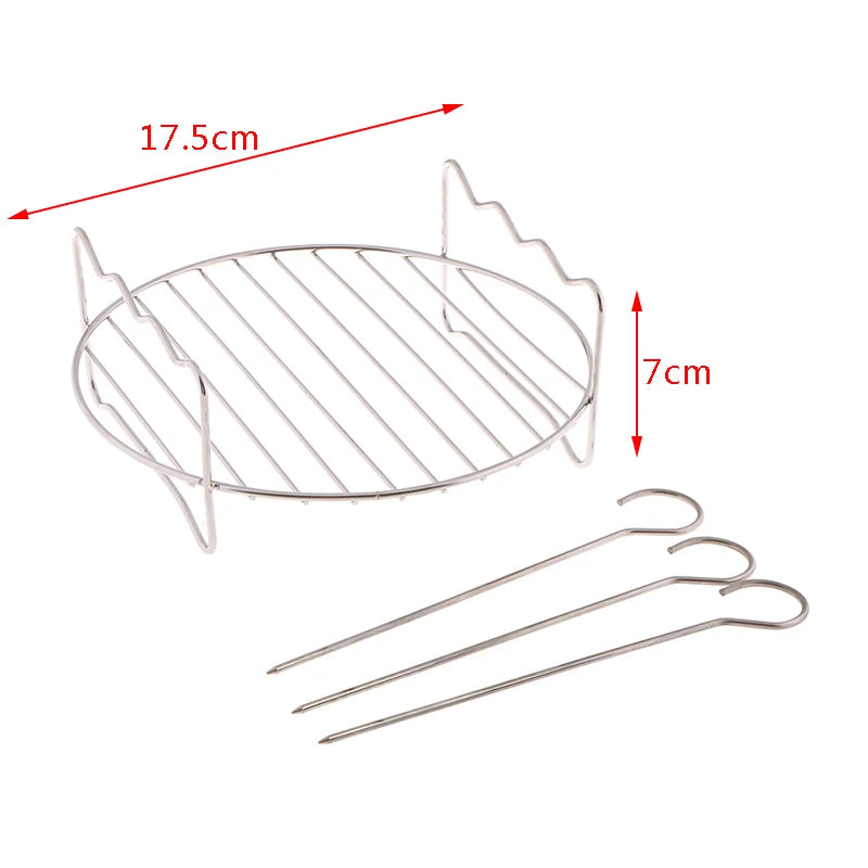 Bargon à pâtisserie en acier inoxydable Bargon sur le porte-friteleur à air Double barbecue Pan de boulangerie Remplacement des outils de cuisine barbecue