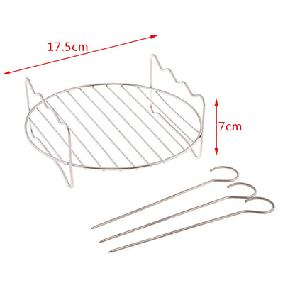 Bargon à pâtisserie en acier inoxydable Bargon sur le porte-friteleur à air Double barbecue Pan de boulangerie Remplacement des outils de cuisine barbecue