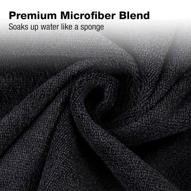 5/10 Pack Microfiber Salon Towels Black Color 35x75cm Large Salon Towels for Hair Stylist Microfiber Hair Towel