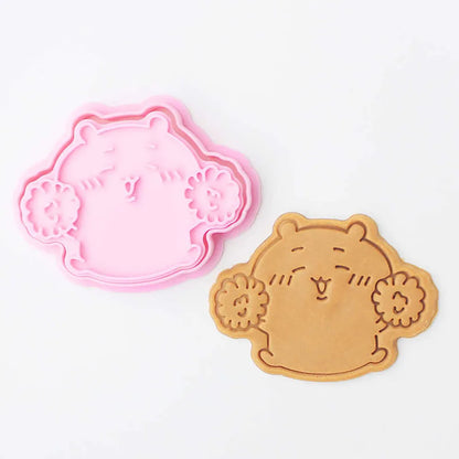 Cartoon Doll Cookie Cutters Pressable Biscuit Mold DIY Kitchen Baking Pastry Bakeware