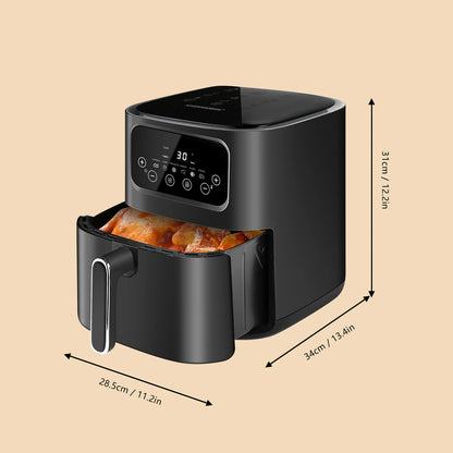 EXSAMO 10L Large Capacity Smart Electronic Digital Deep  Fryers Oven Without Oil 2000W Multi-Function With Touchscreen Air Fryer