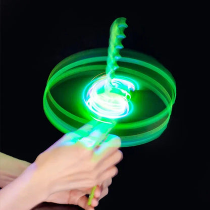 LED lysende bambus Dragonfly Flying Saucers With Light Outdoor Night Shooting Helicopters Flying Toys Toys Birth