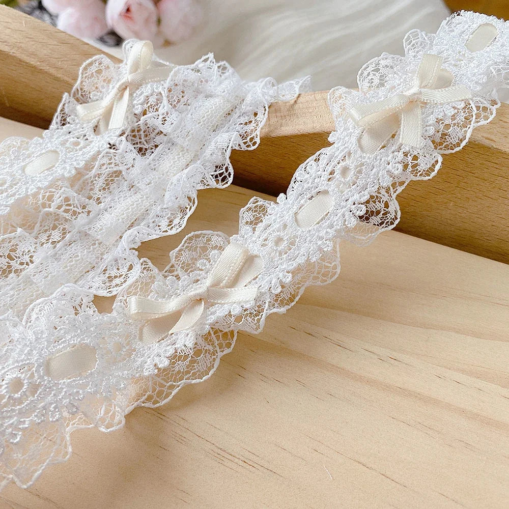 2Meters Bow Decorative Lace Trim Ribbons For Crafts Party Dress Sewing Diy Supplies Handmade Fabric Gift Wrapping Trimming Black