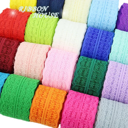 (5 Yards/roll) 45mm White Lace Fabric Webbing Decoration Lovely Gift Packing Material Lace Trim Cord For Sewing Decoration