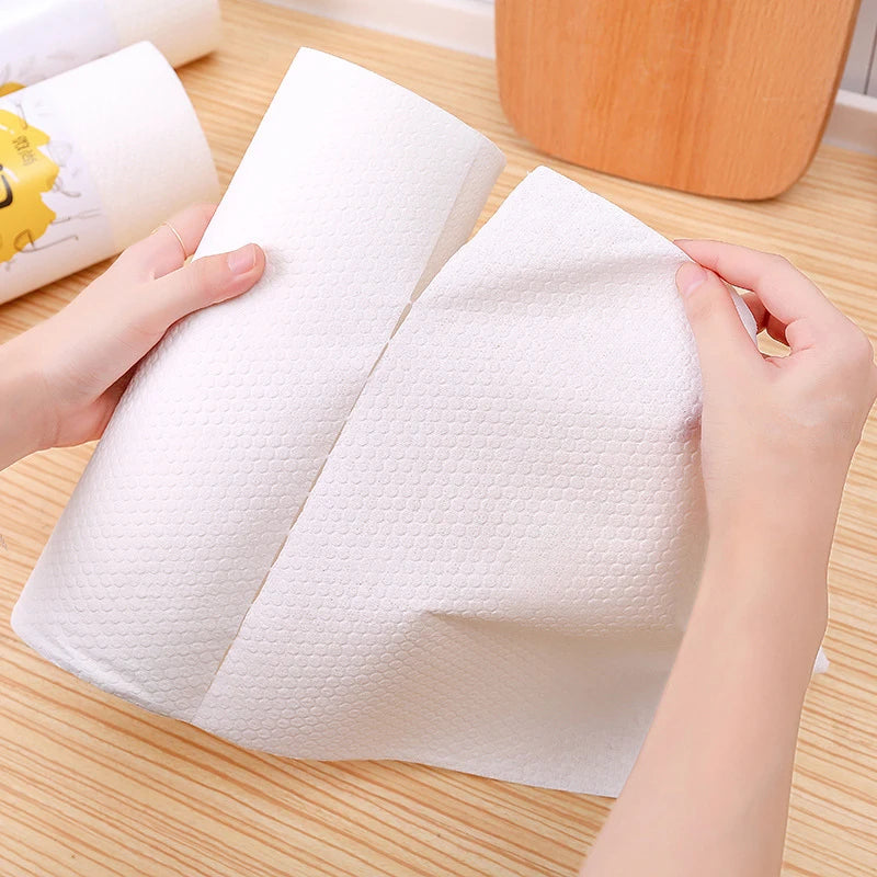 500/50pcs Kitchen Disposable Rags Reusable Non-Woven Cleaning Cloths Washing Dishcloths Rag Cloth Towels Scouring Pads Wholesale