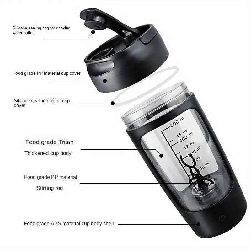 500 ml elektrického proteinového prášku Míchací šálek Automatická třepačka lahve mixér Shake Bottle Milk Coffee Blender Kettle Fro Gym Outdoor