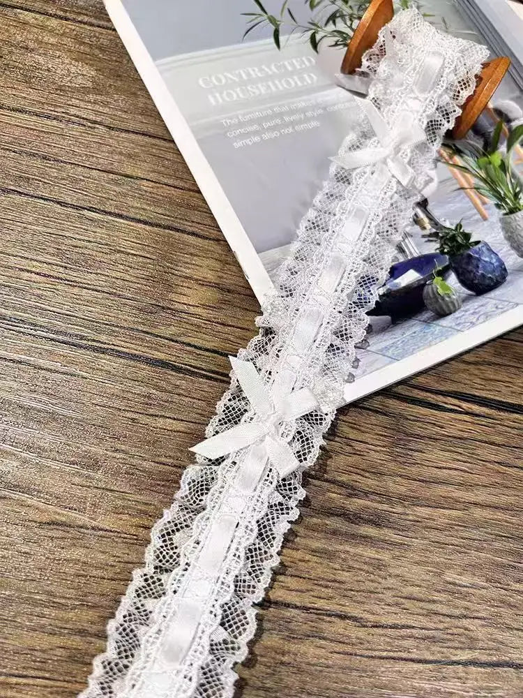 Bow Pleated Lace Handmade Diy Decoration Baby Clothes Skirt Hem Clothing Lace Accessories Curtains Home Decoration Accessories