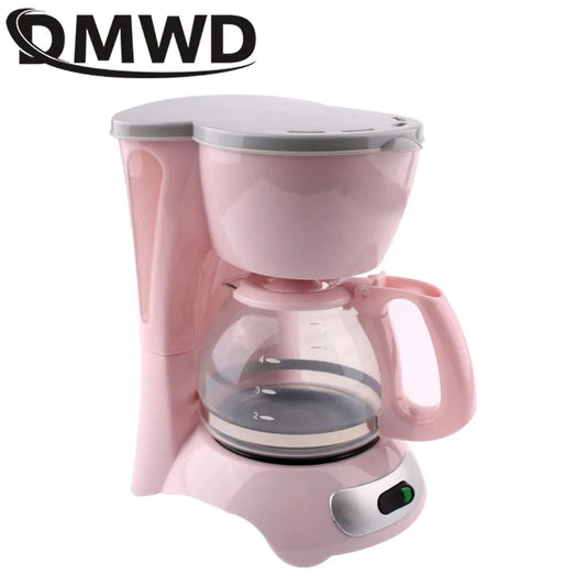 DMWD Mini Caffettistica semi-automatica Electric Electric Electric Latte Mini 0.6L Moka Drip Cafe Coffee American Brewing Macchina Tea Pot Boiler