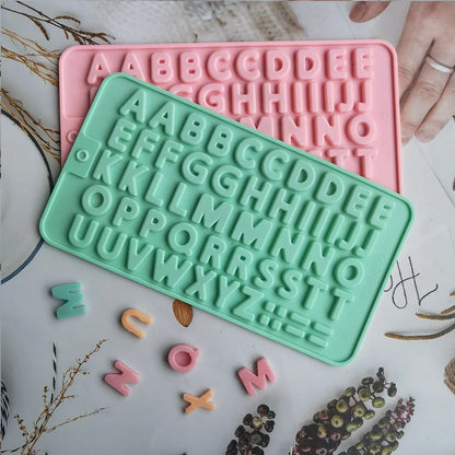 Letter&Number Chocolate Silicone Mold Alphabet Cookie Candy Cake Mold Baking Pastry Tray Tool Cake Decorate Kitchen Accessories