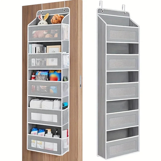 5-Shelf Hanging Storage Organizer - Behind Door, Anti-Tilt, 5 Large Capacity Pockets, Hanging Bag Suitable For Bedroom, Bathroom