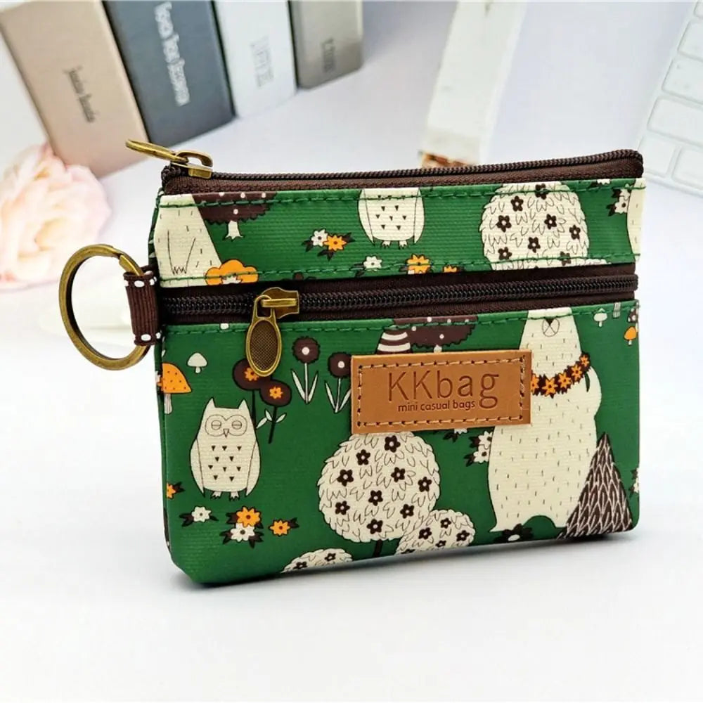 Cute Animals Wallet Zipper Purse Cartoon Small Coin Purse Lightweight Storage Bag Money Bag Key Card Holder For Student Women