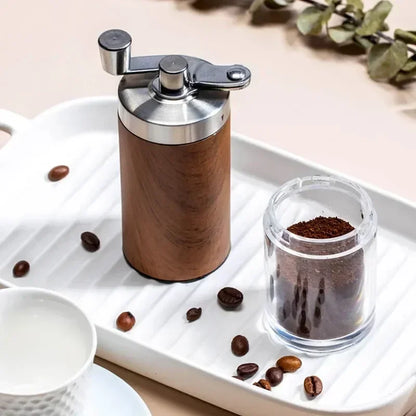 Coffee Bean Grinder Wood Grain Stainless Steel Crank Hand Coffee Grinder Coffeeware Coffee Machine Kitchen Tools Cocina