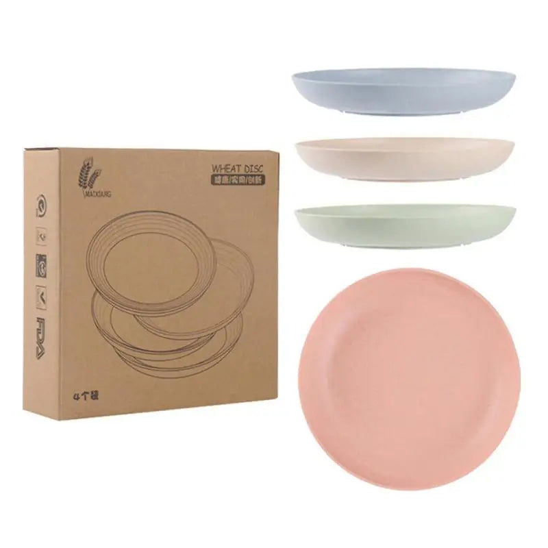 Lightweight Wheat Straw Plates Dishwasher & Microwave Safe Dessert Plate Dishes Wheat Straw Dinner Plates Pizza Plate