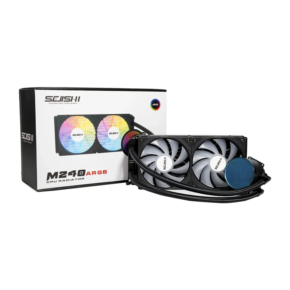 Sejishi refroidissement de refroidissement CPU refroidisseur m240 argb ventilateur liquide thermique liquide Radiateur intégré LGA 2066 / 2011/1151/1155 / AM3 + / AM4 WaterCooler