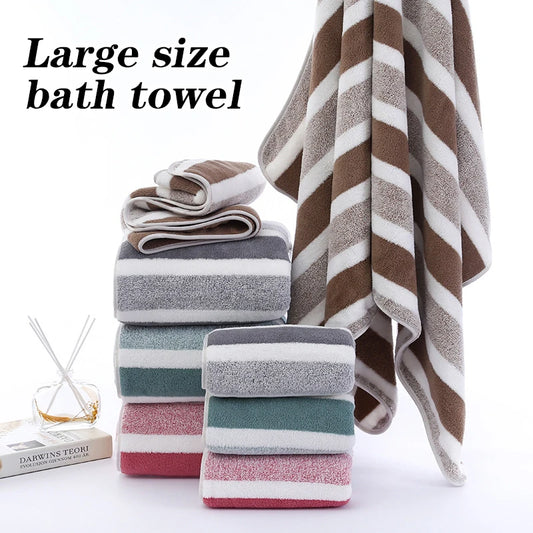 1pc breites und tiefes Koralle Fleece gedrucktes Handtuch und Badetuch Set Absorbierende und trockenes Haar Badezimmerzubehör Sets Badezimmertücher