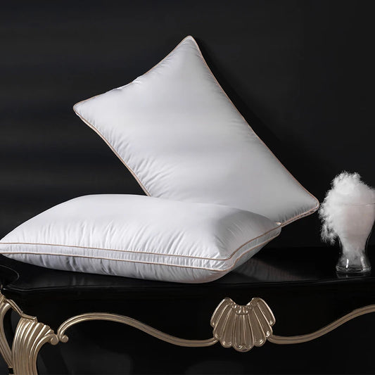 Premium Feather Down Pillow 100% Goose Down 95% Fill 1200TC - 20x26 20x36 Inch Bed Sleeping Pillow