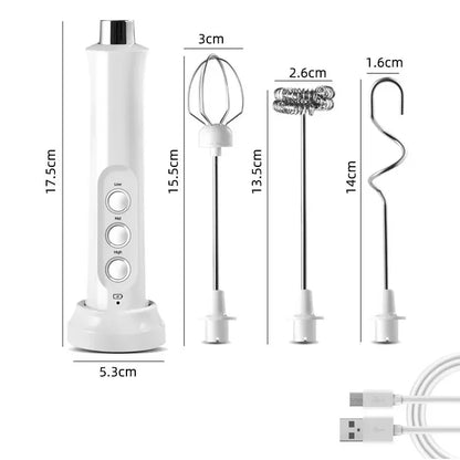 3 в 1 безжична ръчна машина за електрическа млечна пяна мини Mini Fother Maker Ръчен капучино кафе за смесване на кафене