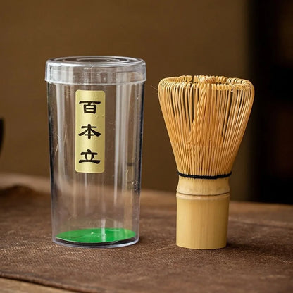 Bamboo Ceramic Japanese Matcha Tea Set Reusable Chasen Stirring Tea Sticks Matcha Spoon Matcha Whisk Set