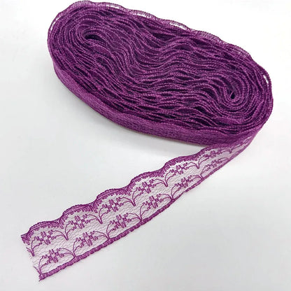 10yards Lace Ribbon Wedding Dress Fabrics for Embellishments for Sewing Handicraft Accessories Needlework Materials Width 2.3cm