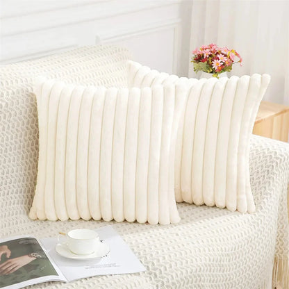 Olanly Faux Fur Pillow Cover 50x50cm Nordic Solid Cushion Cover 45x45 Soft Fluffy Pillowcase Decor Plush Throw Pillow Case Sofa