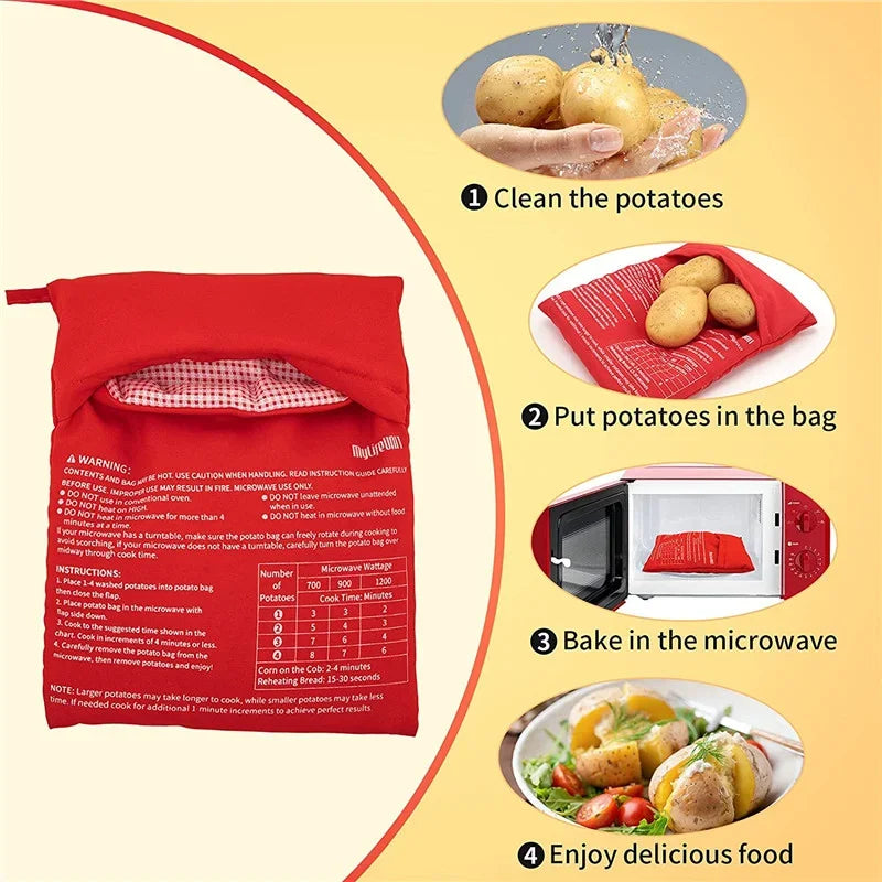 Microwave Potato Cooke Cooker Bag Baked Patata  Cooking  Quick Fast Baking Tool baking   Oven