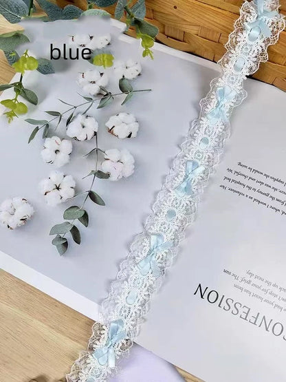 Bow Pleated Lace Handmade Diy Decoration Baby Clothes Skirt Hem Clothing Lace Accessories Curtains Home Decoration Accessories