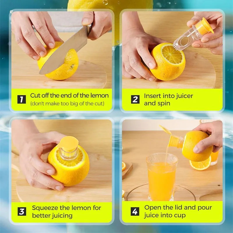 Lemon Lime Squeezer Screw Top Lemon Squeezer Manual Lemon Juicer with Built-In Filter For Lime Squeezer for Cocktails Drinks