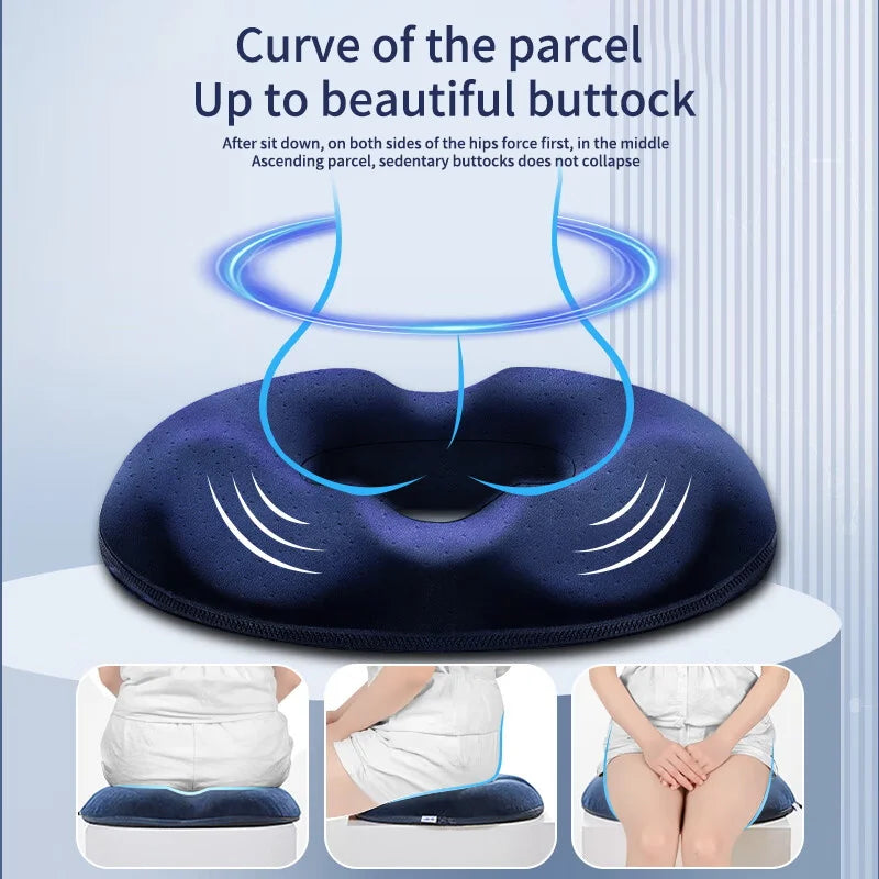 1pcs Donut Kissen Hämorrhoiden Sitzkissen Kissen Zentrbone Coccyx Orthopädische medizinische Sitzprostata Stuhl für Gedächtnisschaumstuhlkissen