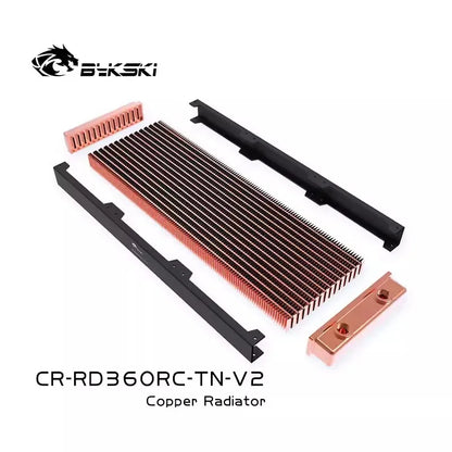 Bykski G1/4 "30 mm tyk kobber pc køling radiator sort, vandkøler række support 12 cm fans pc kølemiddel 120 240 360 480mm