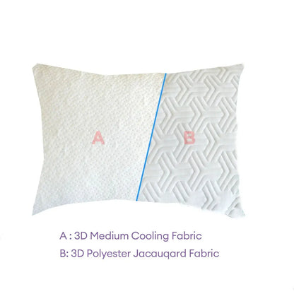 Cooling Pillow Memory Foam Pillows with Zipper Adjustable Firmness for Sleeping Cold Pillow (Two Sides Design)