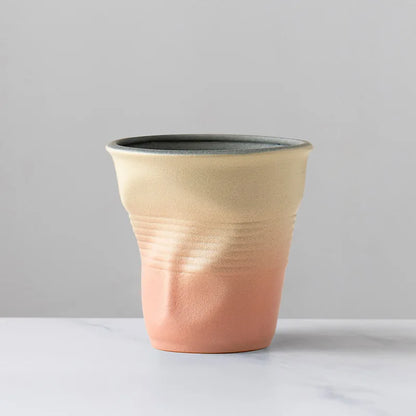 90ml INS Irregular Ceramic Mug Hand-pinch Coffee Cup Mugs Funny Glass Drinking Glasses Kawaii Cup Dessert Plate Mugs Coffee Cup